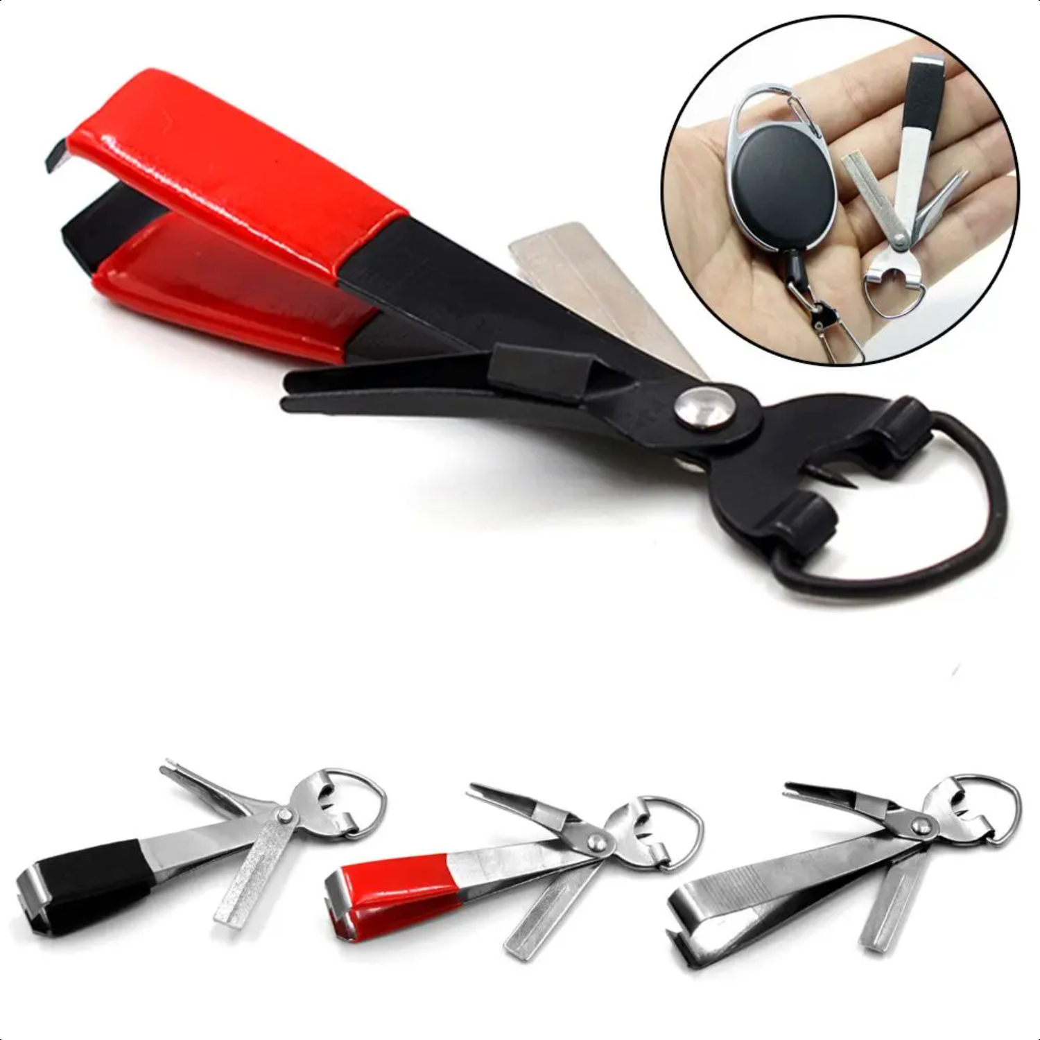 Herramienta de nudo rápido para pesca, anudador de uñas, cortador de línea, pinza, afilador de anzuelos, herramienta de atado de moscas, equipo de aparejos de pesca