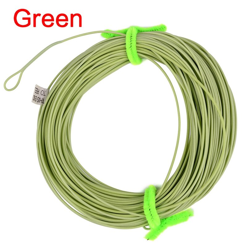Fishing line Accessoired 1 Circle Fly Fishing Main Line Classical Weight Forward Taper Floating Wire Portable fly line: Green / 7.0