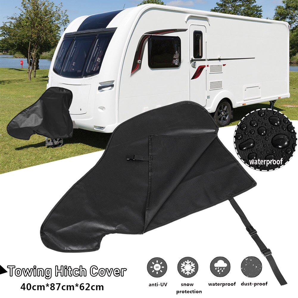 Universal Waterproof Caravan Towing Hitch Cover Trailer Rain Snow Dust Protector Easy to wash and clean