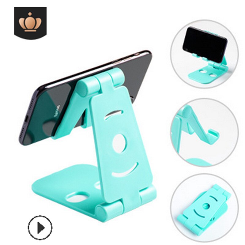 Portable Foldable Phone Holder Home Office Table Adjustable Tablet Desktops Stands Smartphone Mobile Phone Bracket for phone: Green