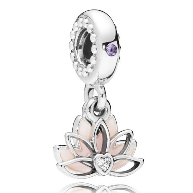 Spinning Tree Of Life Serene Lotus Clover Daisy Flower Pendant Beads 925 Sterling Silver Charm Fit Bracelet DIY Jewelry: 9