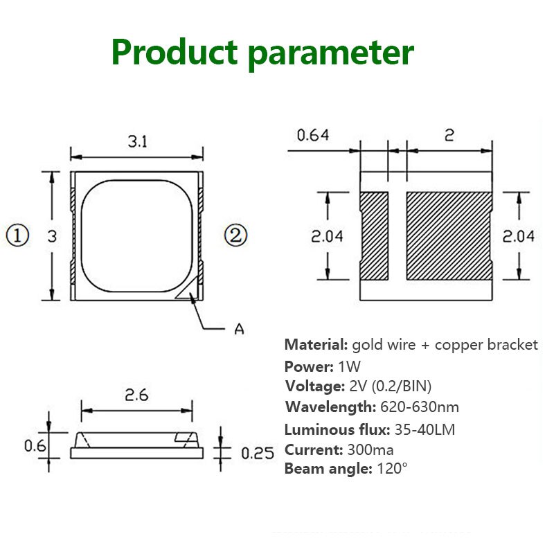 3030 Led Rood Licht 35-40Lm Lamp Kralen Volledige Spectrum Plant Vegetatie Groei 660-665Nm Smd Lamp Kralen 1W Gloeilamp uv Diepe Rood