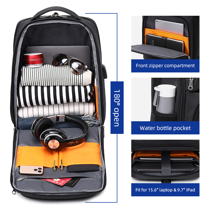 Wiersoon Usb Opladen Laptop 15.6 Inch Zakelijke Rugzak Mannen Reizen Rugzak Mochila Voor Vrouwen