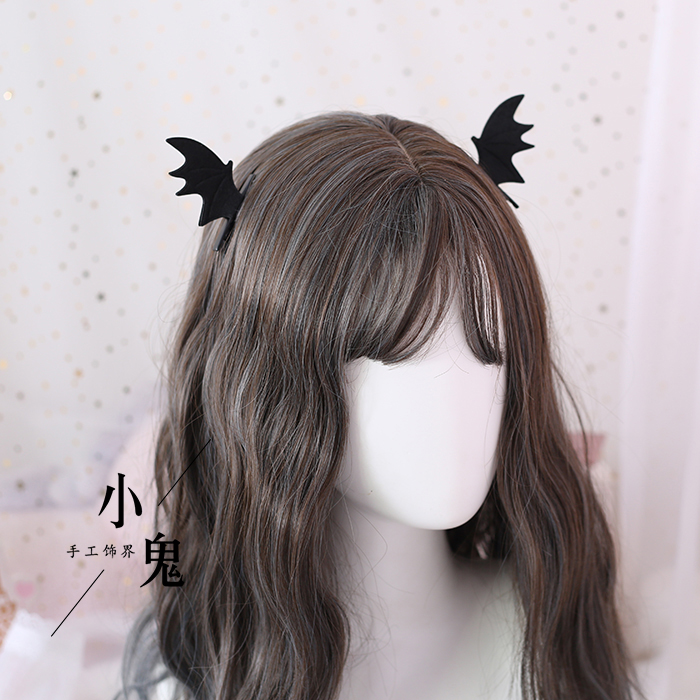 De pequeño diablo elfos ala broches para el cabello Cosplay Animal pelo bandas murciélago negro Clip Accesorios: Default Title