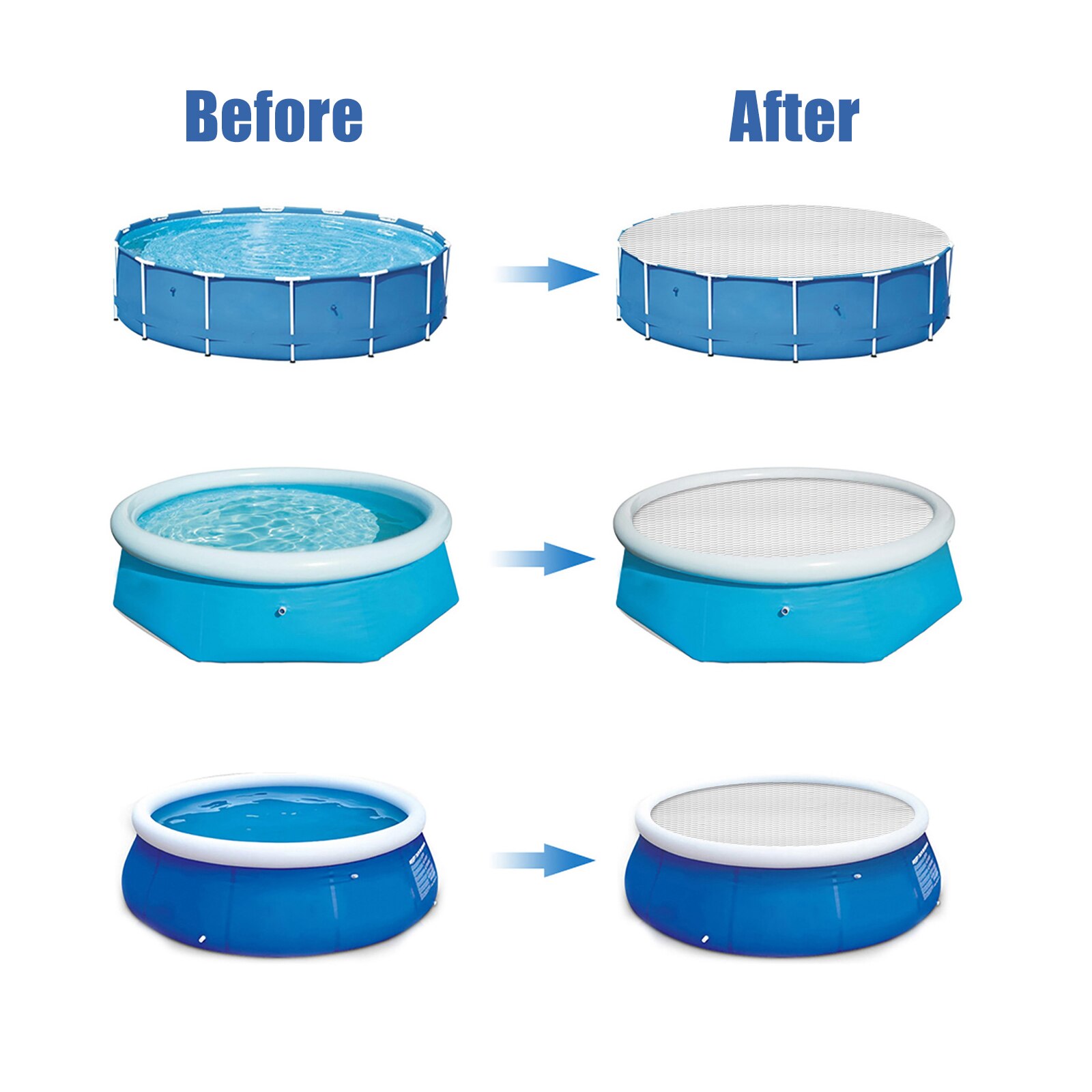 6 FT Round Pool Cover Outdoor Swimming Pool Cover Pool Dust Cover Tub Cover Pool Blanket Covers