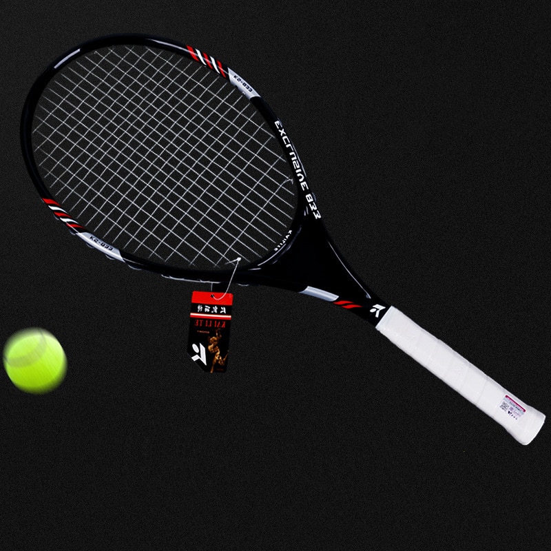 Raqueta De Tenis De aleación De aluminio y carbono, raqueta De entrenamiento Unisex De raqueta De Tenis con bolsa De agarre libre