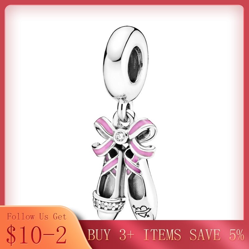 Zapatos de Ballet de Plata de Ley 925 CodeMonkey con cuentas y Original para mujer fabricación de joyas DIY CMS1508