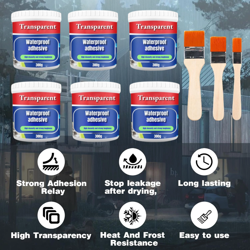 Unsichtbares, wasserdichtes mittel, extrem starke wasserdichte beschichtung, dichtmittel, transparente dichtungsbeschichtung zur reparatur von rissen und undichtigkeiten.