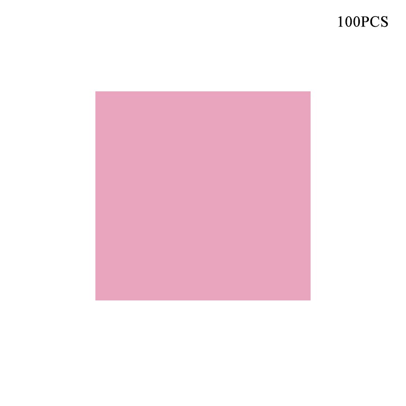 100 stk 10 x 10cm diy mad aluminiumsfolier papir chokolade slik fødselsdag indpakning folie papir klistermærke jul halloween slik papir: Lyserød