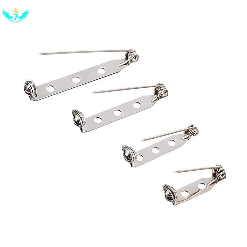 10 Stuks Silver Bar Pins Broche Pin Tone Pin Terug Sluiting Broche 4 Maten 20 Mm, 25 Mm, 32 Mm En 38 Mm Html