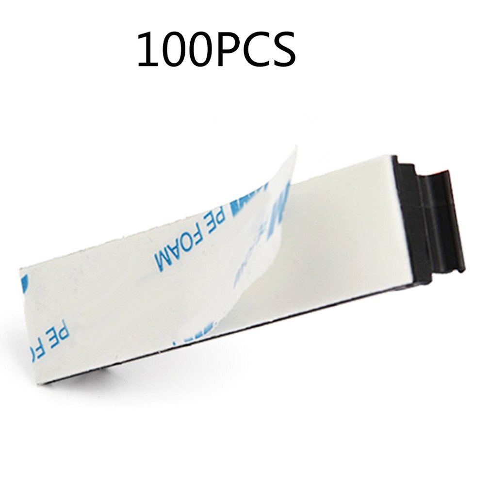 100pcs Adhesive Cable Clamp Fc Cable Fixing Base Nylon Flat Cable Fastener Convenient Thread Management Device: black FC-50