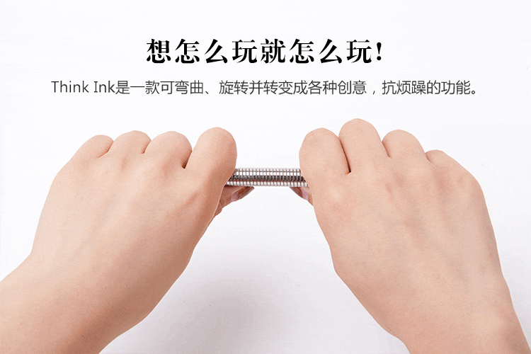 Decompression Pen Think Ink Pen Decompression Toys Fidget Anti Stress Magnetic Metal Pen Business Office Funny Cool Toys