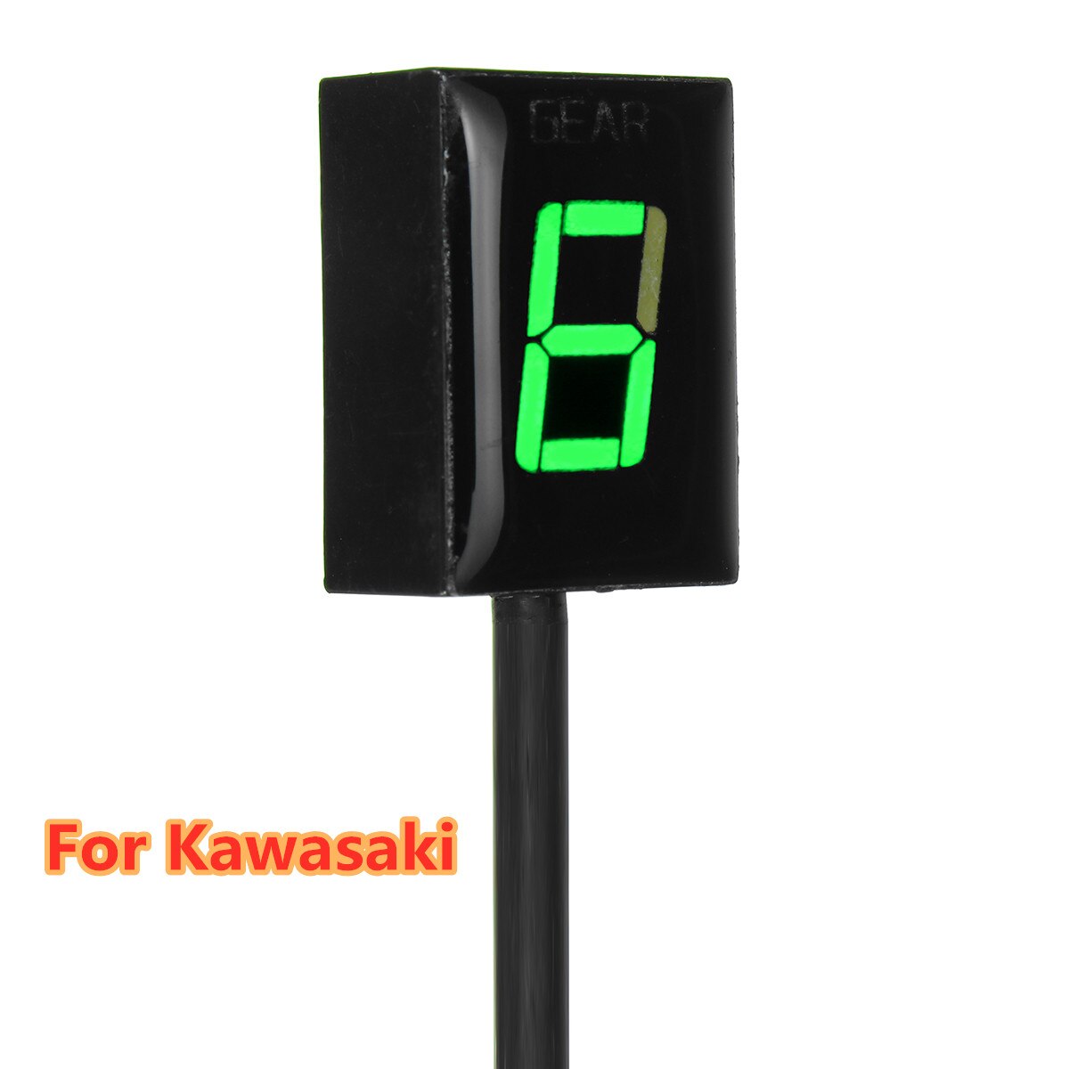 Indicador de marchas para motocicleta Kawasaki Ninjia Vulcan Z800, LCD, indicador de marchas de 1 a 6 niveles, medidor de marchas Digital a prueba de agua con EFI: green