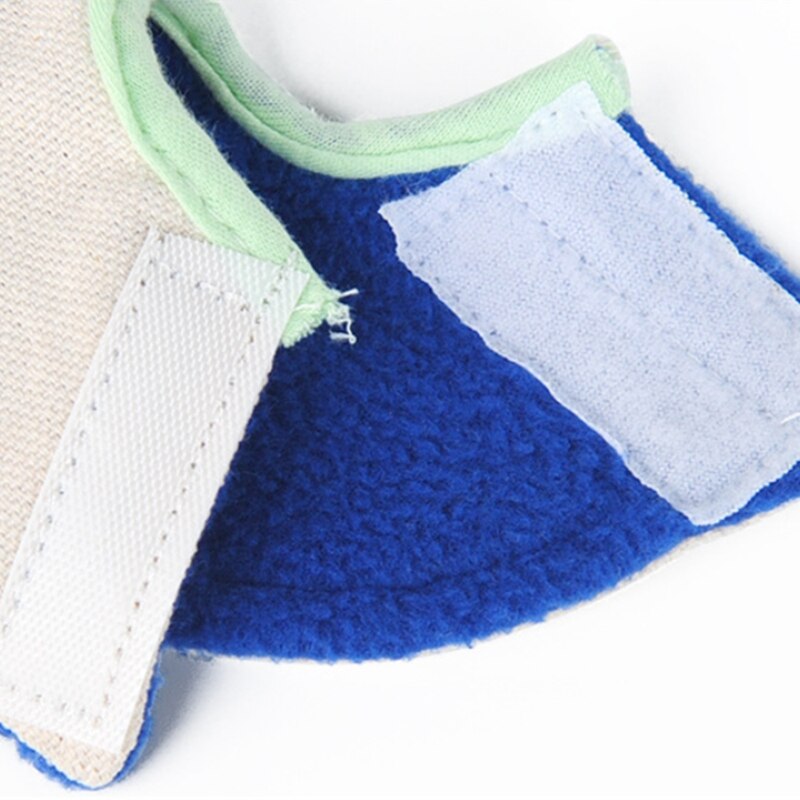 2 uds. Capa de Peto de loro con círculo isabelino para pájaros Collar de protección contra mordeduras y pecas azul