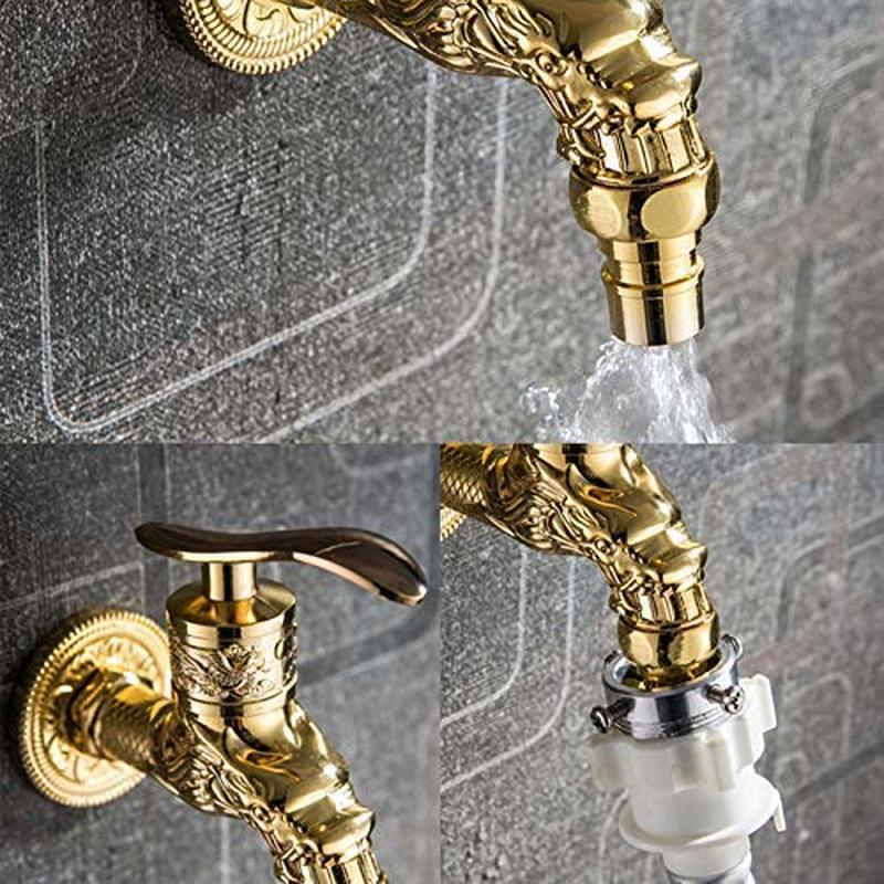 and retail wall mounted bathroom faucet washing machine faucet sink mixed faucet Antique European style zinc