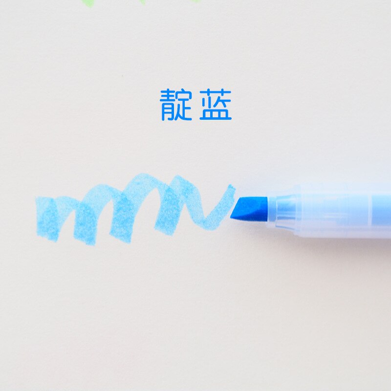 10 Colors Cute Plastic Highlighters Markers Kawaii Watercolor Pens For Kids Graffiti Painting Korean Stationery School Supplies: 9