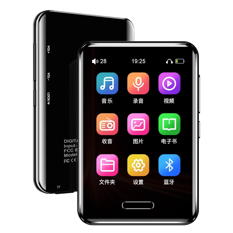 2.8 Inch Mp3 Player Full Touch Screen Ultra-high Sound Lossless Walkman Mp4 Music Player Bluetooth Pluggable TF Card