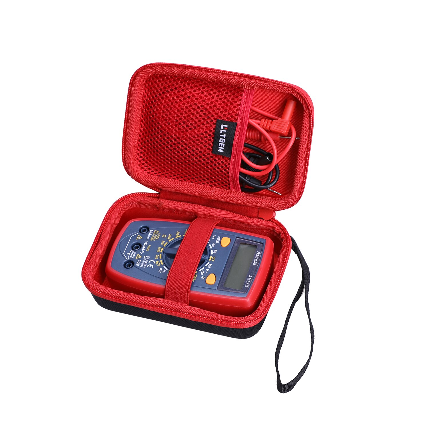 Ltgem vanntett eva hardt deksel for etekcity digital multimeter rød, msr -r500