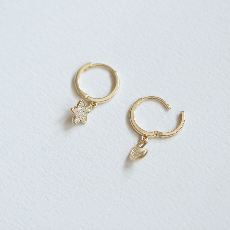 9k or massif cerceau goutte cristal cercle boucle d'oreille goujon minimaliste bijoux demoiselle d'honneur mariée mariage