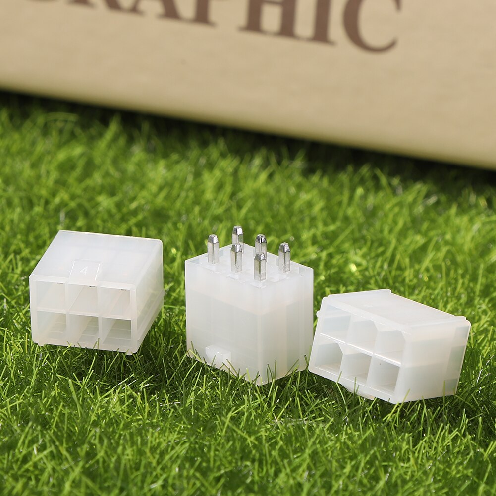 10Pcs 6 Pin Power Connector Vervanging Voeding Mannelijke Header Accessoires Voor Btc Mijnbouw Mannelijke Header