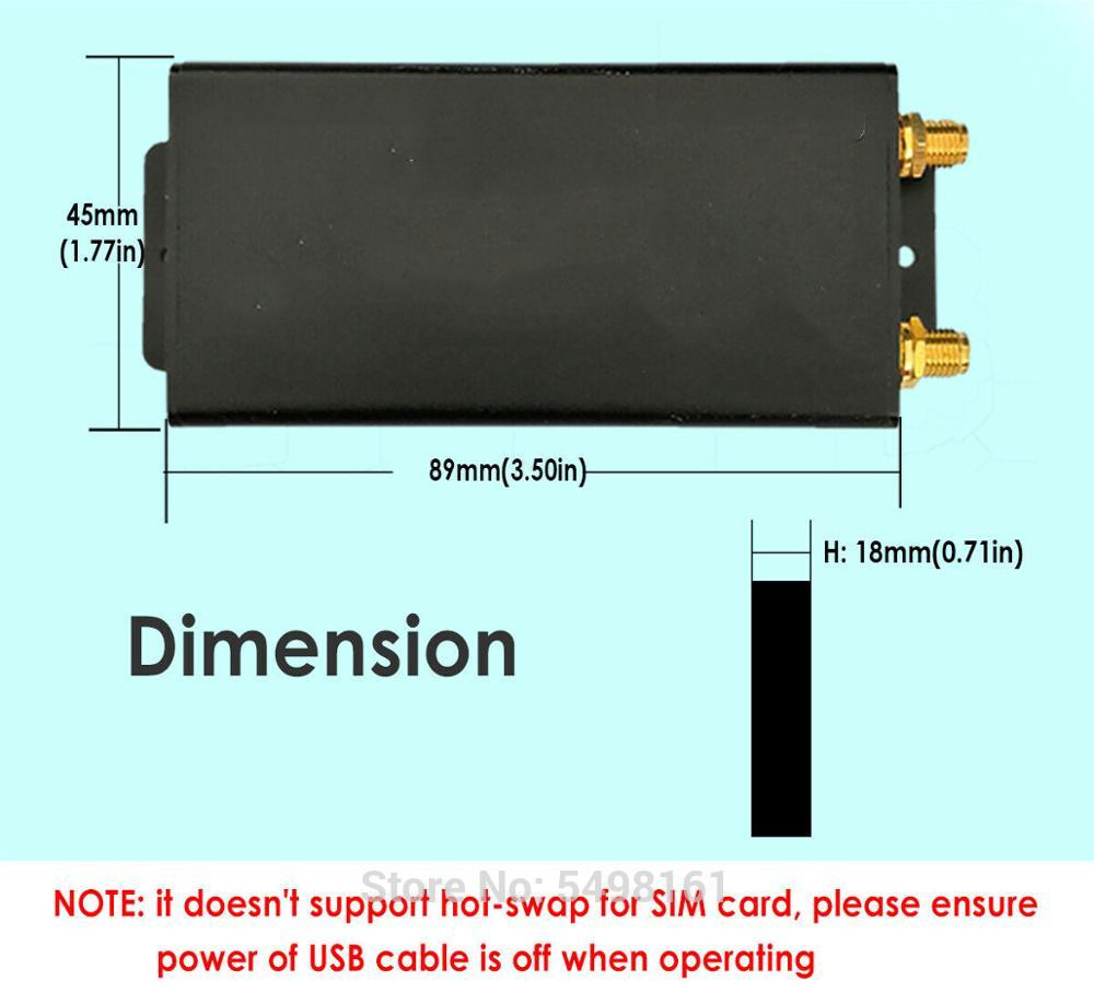 4G Lte Dongle Uitgerust Met Industriële Mini Pcie Naar Usb Adapter W/Sim Card Slot Type-C USB3.1 Connector Type-C Naar Usb Kabel
