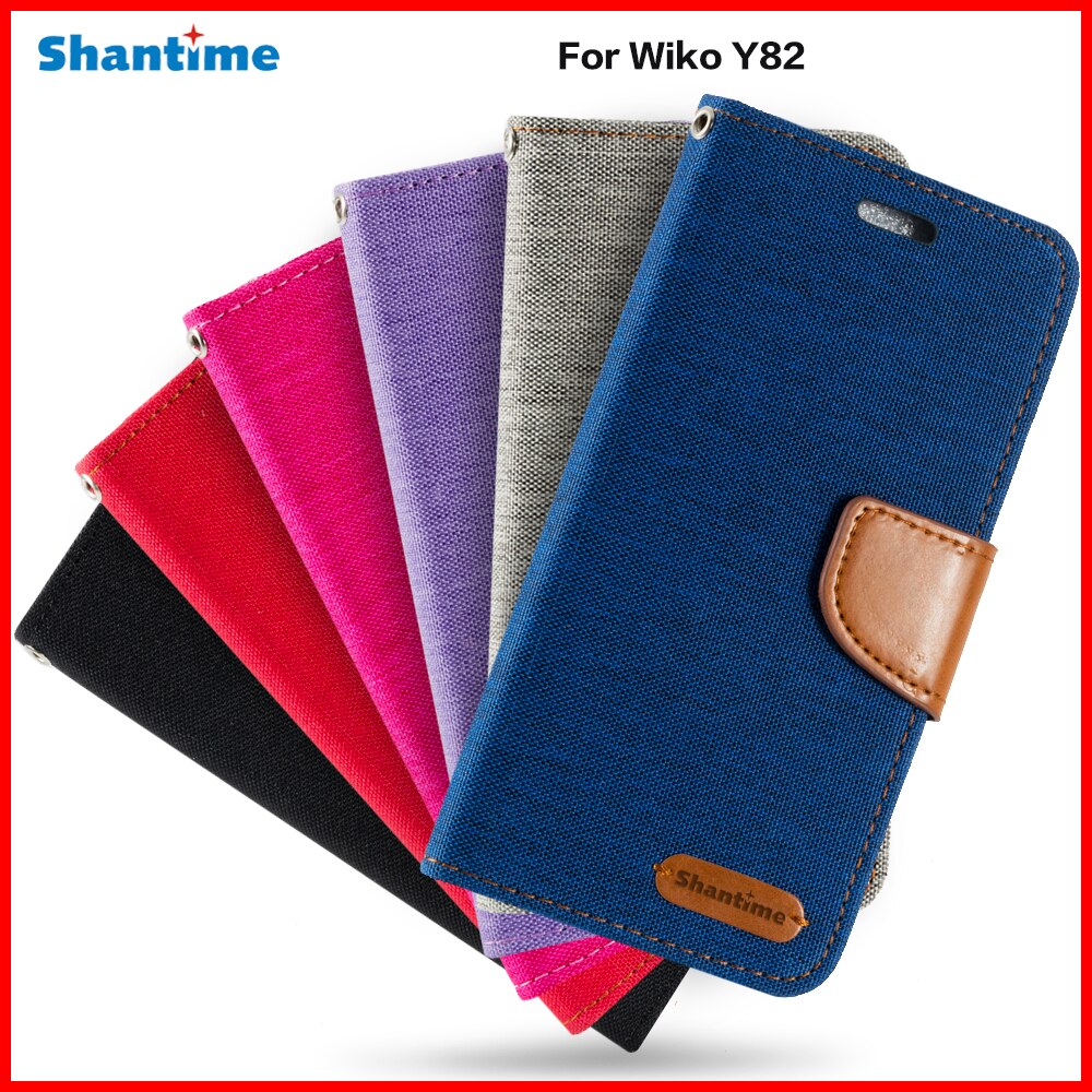 Pu Leather Flip Case Voor Wiko Y82 Business Case Voor Wiko Y82 Kaarthouder Siliconen Fotolijst Case Wallet Cover