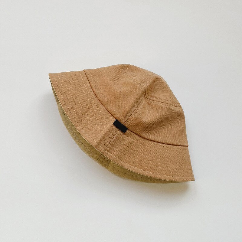 Forår sommer baby hat ensfarvet baby pige dreng solhat justerbar børn baseball kasket blød bomuld børn fisherman bucket cap: Stil 5