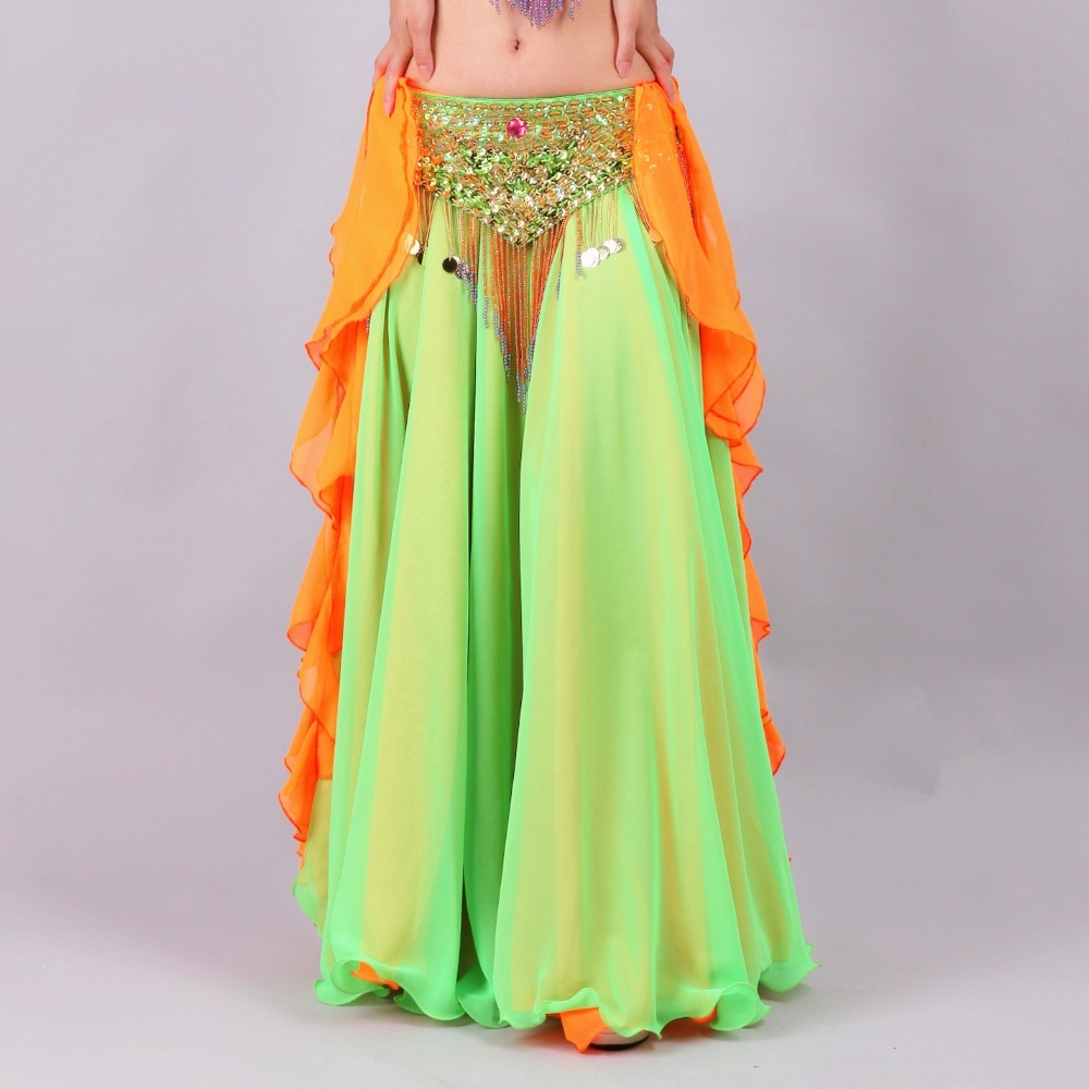 GUOCU Donne Linea A Gonna Lunga Sottoveste Brillante Grande Altalena Chiffon Piazza Danza Del Ventre Maxi Balletto Di Flamenco Tribale Gonna Performance Da Allenamento Blusg720 M 116923537