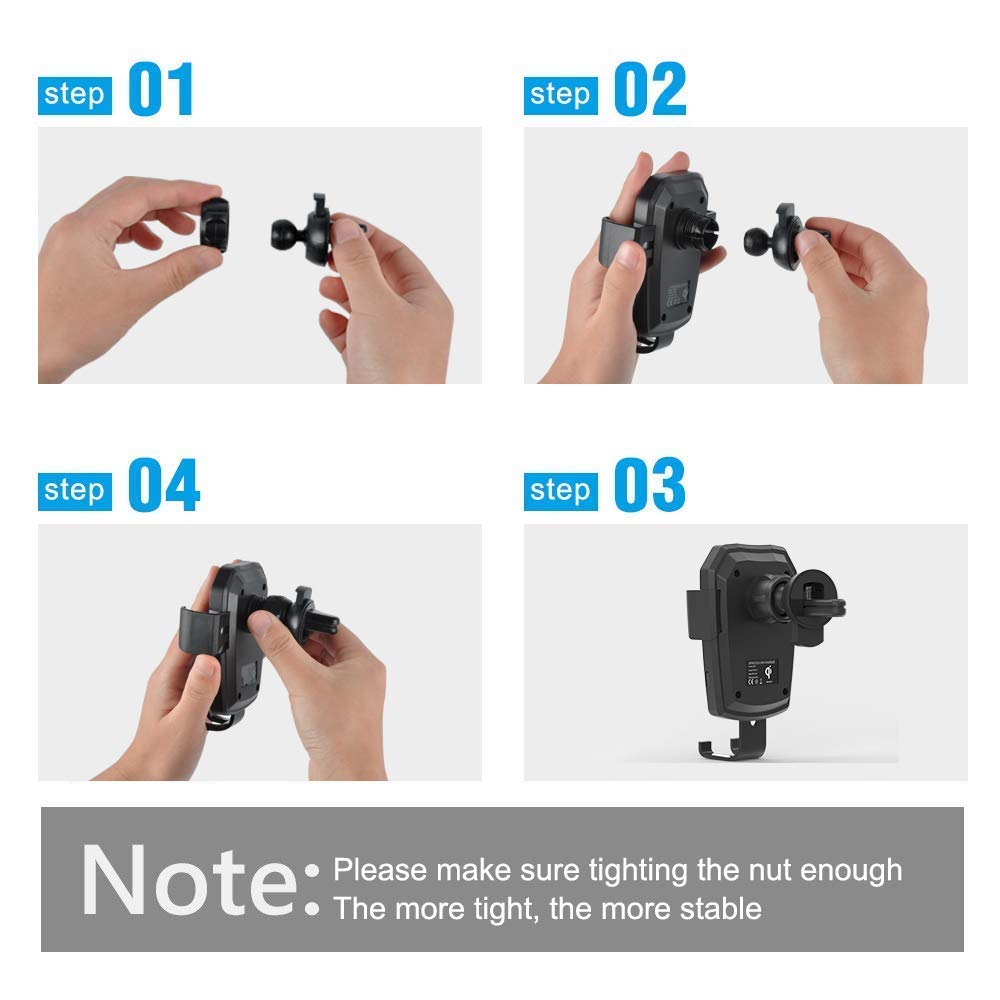Auto Montieren Qi Drahtlose Ladegerät Für iPhone 13 12 11 X XS 8 XR 10W Schnelle Ladung Luft entlüften automatische Schwerkraft Halfter Für Samsung S21