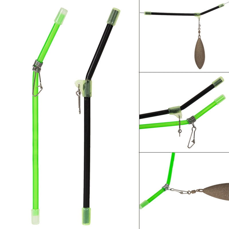 20pcs Sea Fishing Anti-Tangle Feeder Boom Booms with Snaps L Shape Fishing Balance Connector 20cm Tube