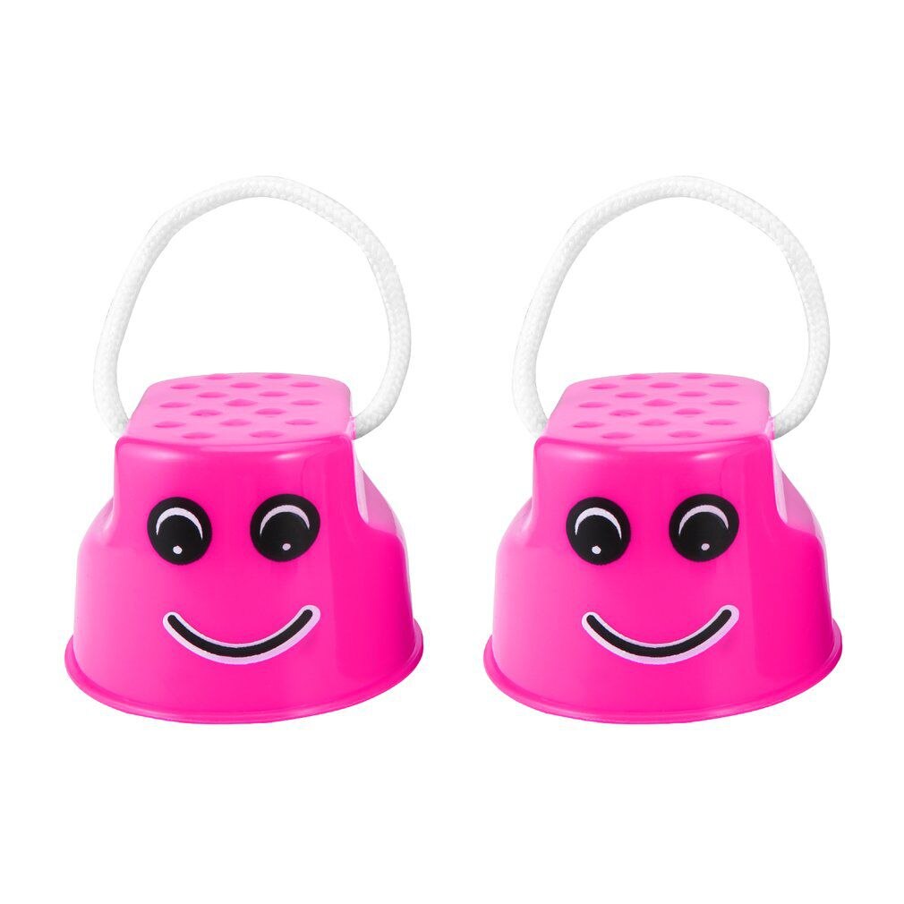 OCDAY 7 Farben 1pc Spaziergang Stelzen Jump Spielzeug Kunststoff Lächeln Gesicht Muster Kinder Outdoor Fun Sport Balance Training Spielzeug beste