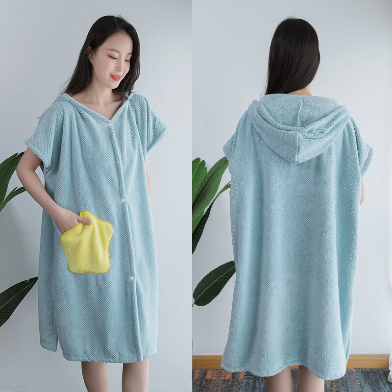 Robe de plage à capuche, serviette de bain à absorption rapide, serviette de plage, Sport de plein air, souple et tactile, Poncho, poche de cape de natation