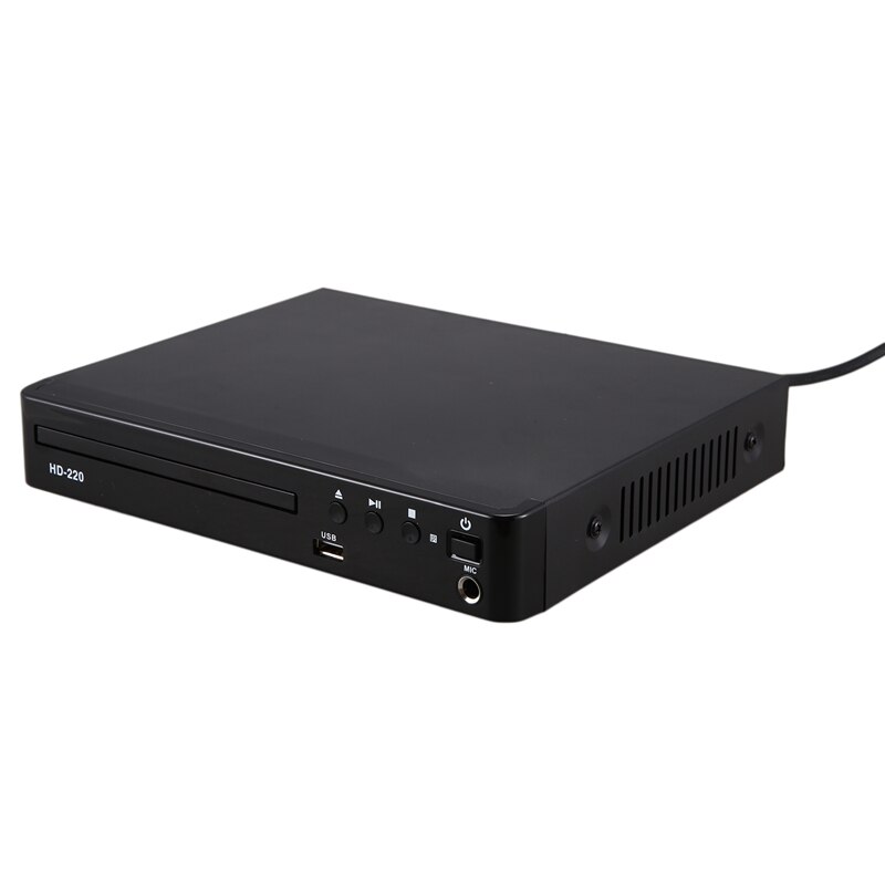 Mini usb rca hdmi dvd-speler, meerdere osd-talen voor divx dvd cd-rw-speler, led-scherm met afstandsbediening, eu-stekker