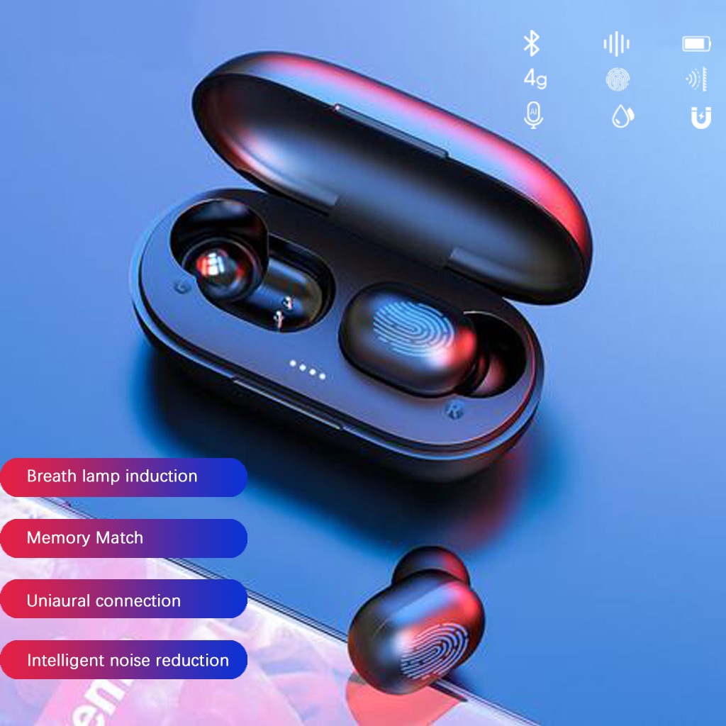 Bluetooth 5.0 Headset Tws Draadloze Koptelefoon Oordopjes Mini Stereo Oordopjes Hoofdtelefoon Met Opladen Case