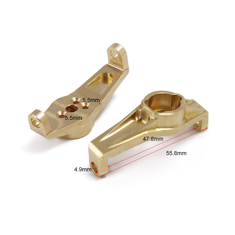 YEAHRUN Brass Front Hub Carrier - 69g Counterweight for Traxxas TRX4 1/10 RC Crawler - Upgrade Parts