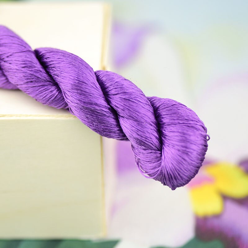 100% silk thread hand embroidery embroider cross stitch 1pcs 400m silk embroidery thread Taro purple series 8 pure colors: 5