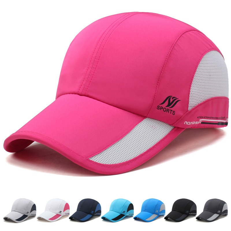 Unisex sommer mand baseball cap mænd kvinder hætter hurtig tør hat knogle mandlige klatring løbende sport hatte