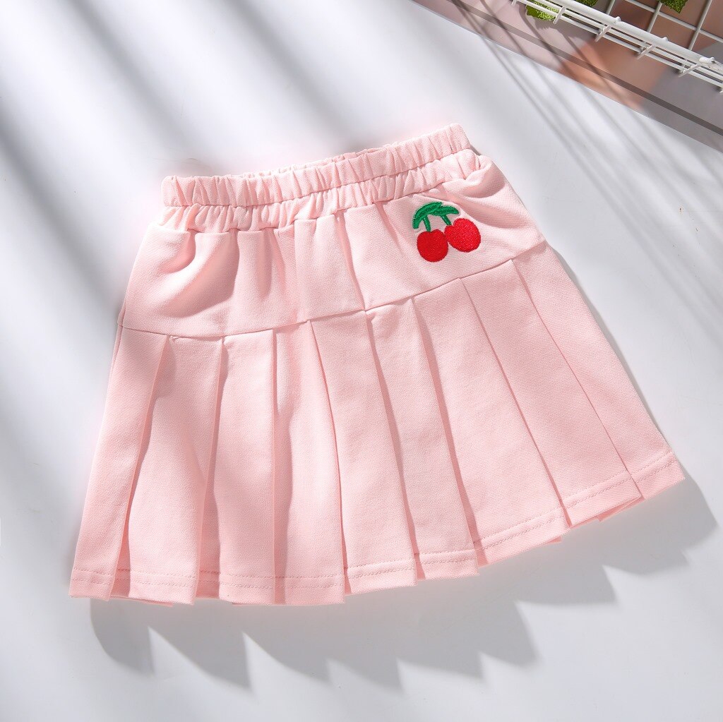 Baby Peuter Kinderen Kleding School Meisjes Rok Dieptepunt Prinses Geplooide Rokken Kinderen Korte Rok Zomer Kind Kleding CL829: Roze / 130 4T