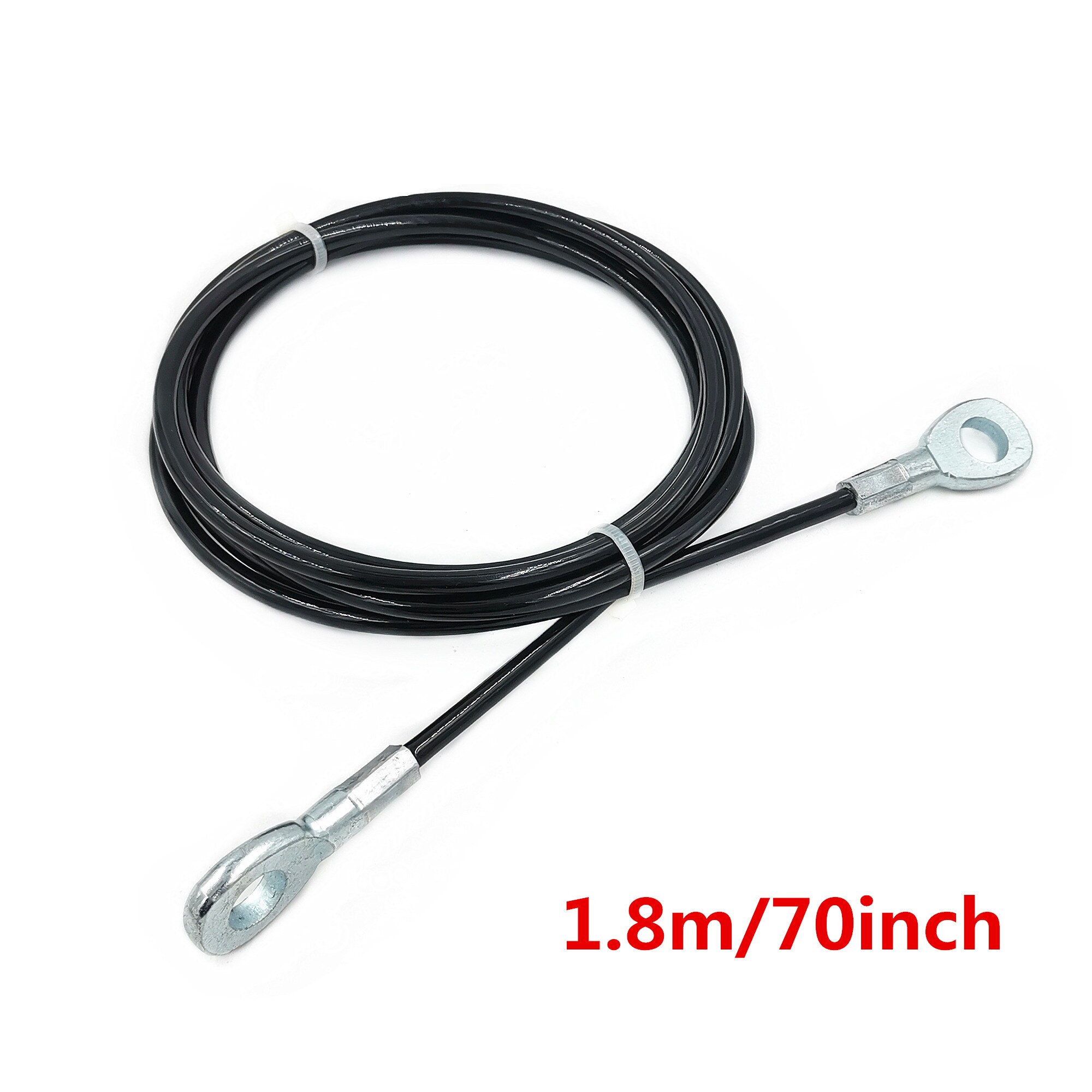 1,4 M/1,8 M/2M/3M/4M/5MGym Draht Seil Schwere duty Stahl Drahtseil für Home Kabel Maschine Dicke 5mm Seil Fitness Pulley Zubehör: Black