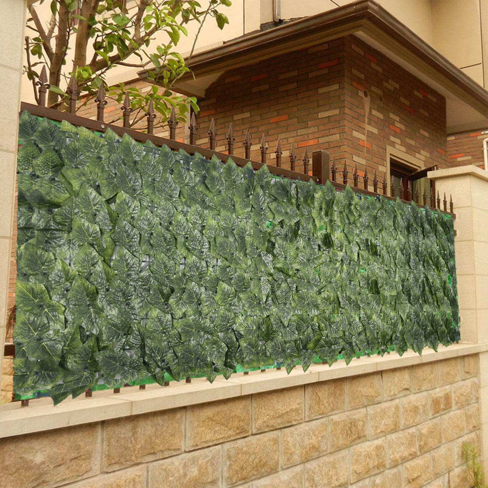Garden Artificial Privacy Fence Screening Roll Artificial Ivy Leaf Hedge Fence For Outdoor Indoor Patio Decoration Yard Fence