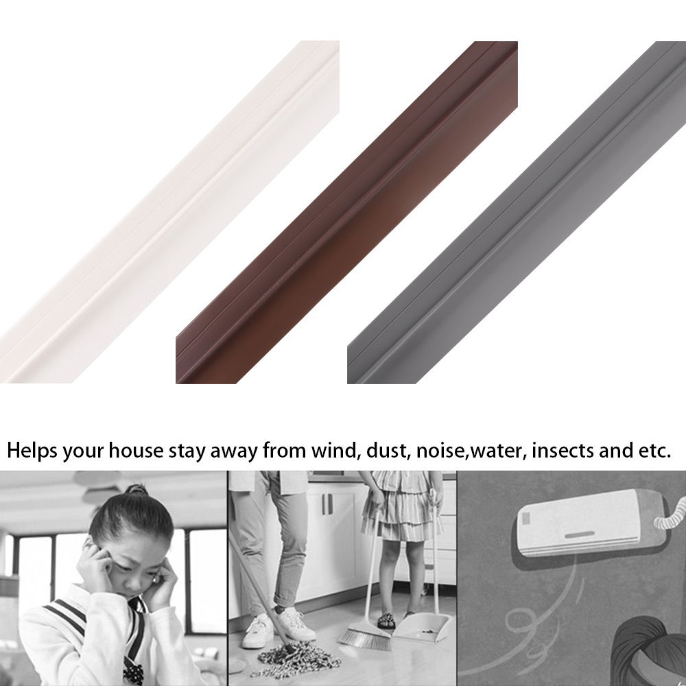 Pvc Deur Bodem Afdichting Strips Badkamer Bad Screen Glas Deur Water Baffle Tochtstrip Huishouden Venster Winddicht Seal Tapes