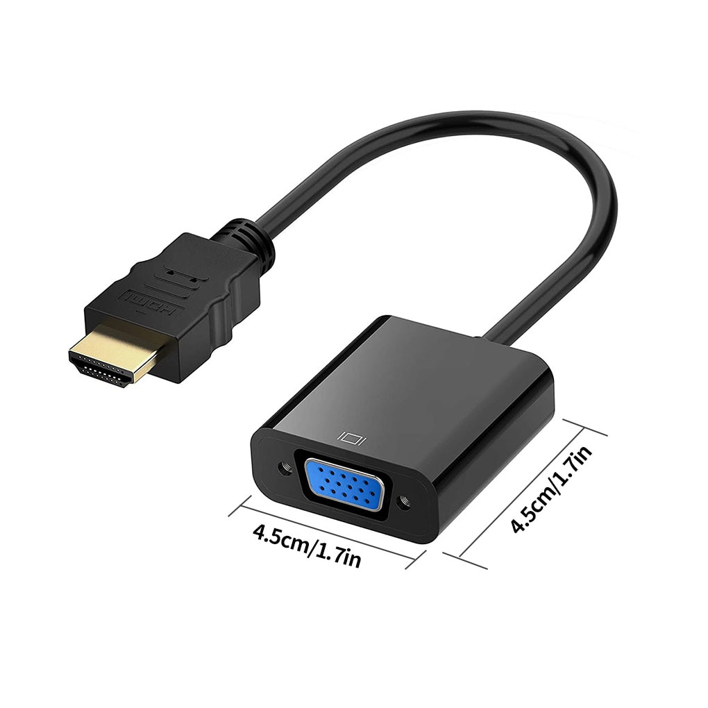 1080P HDMI to VGA Adapter Digital to Analog Converter For PC Laptop TV Box to Projector Displayer HDTV With Video Audio Cable