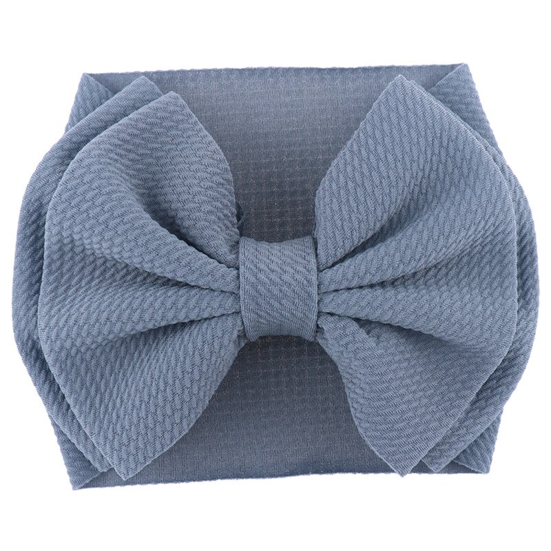 Grand bandeau élastique Double couche avec nœud pour cheveux, pour filles, mignon, pour bébé, accessoires de cheveux, Turban, Double couche,: GRAY
