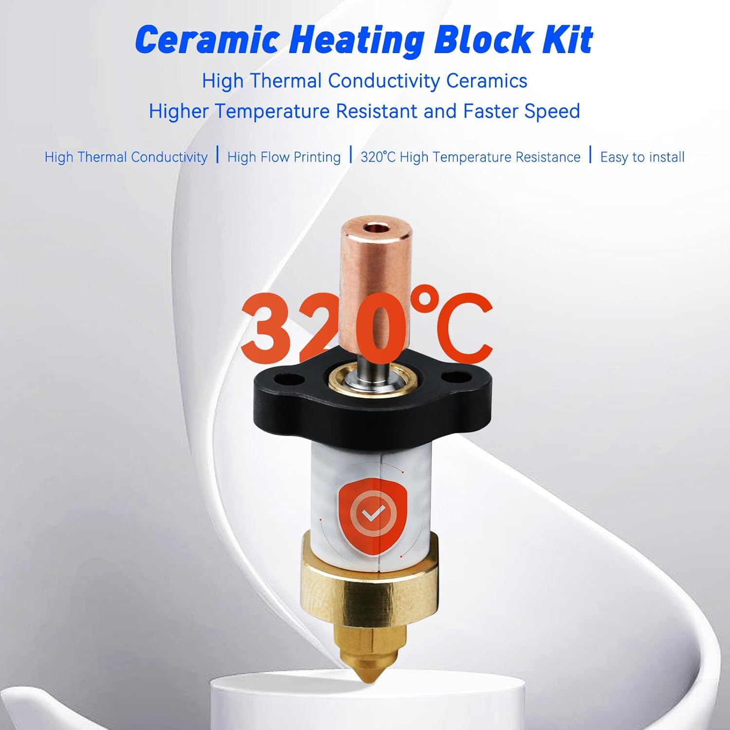 kit hotend in ceramica Creality Ender 3 V3 KE 300 ° C Blocco riscaldante ad alta temperatura tutto metallo Extruder caldo fine per K1/K1 Max