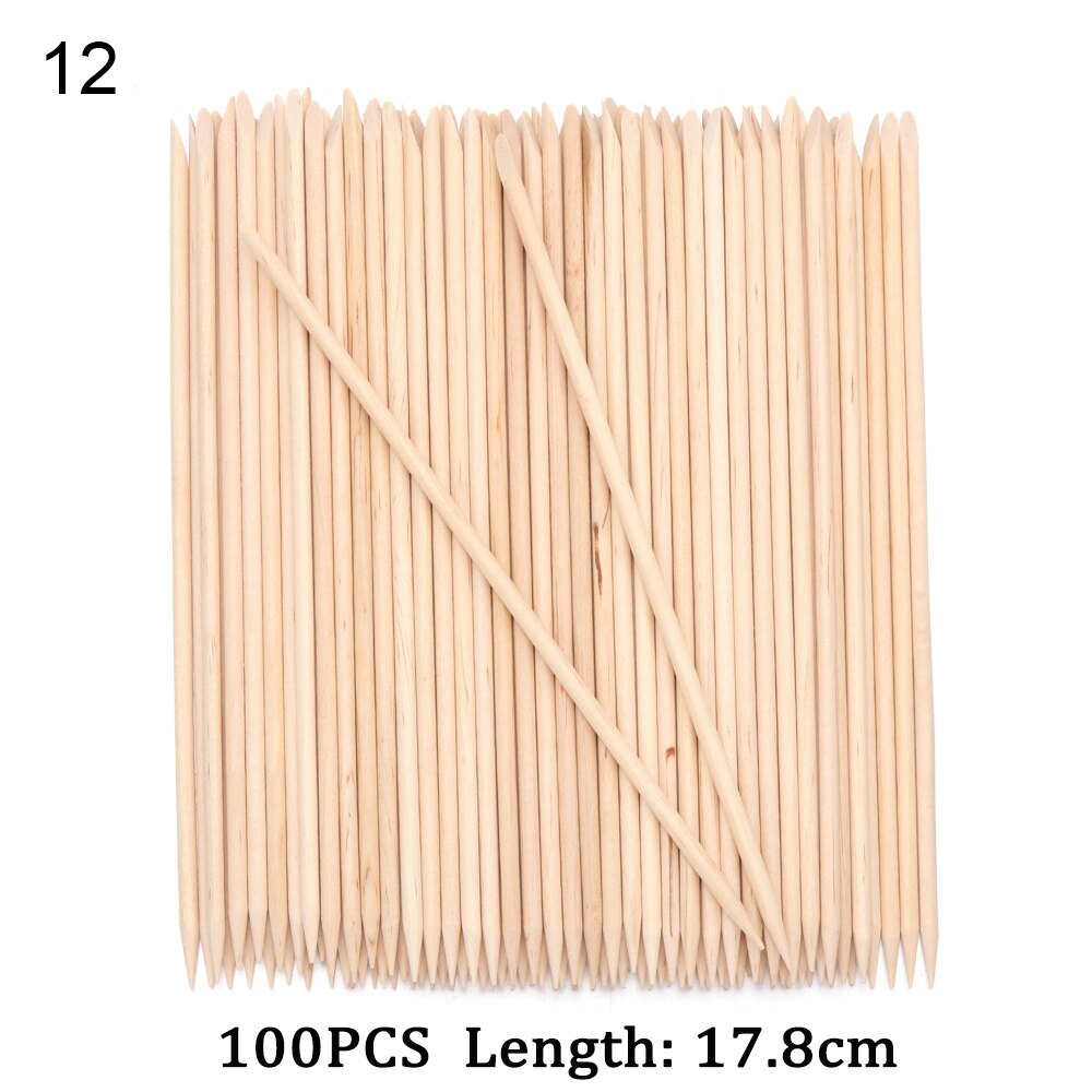 3 Sizes Orange Wood Sticks for Cuticle Pusher Cuticle Remove Tool forks for nails Manicures Tools 10/30/50/100Pcs/Set Whosale: 12