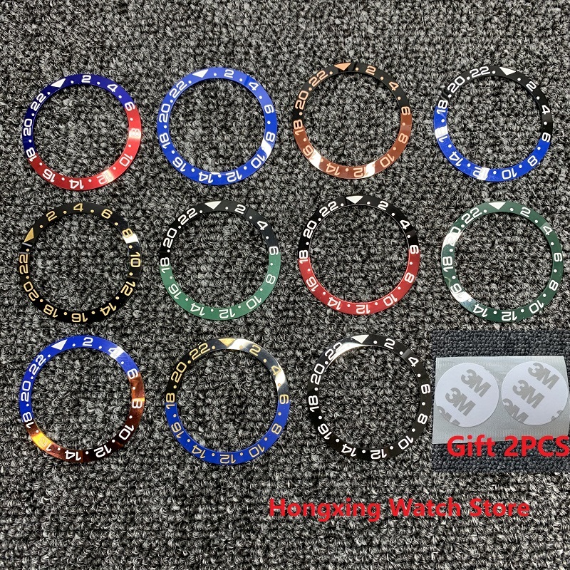 38mm Uhr Ring Keramik Lünette Einsatz Ring für GMT Uhr 40mm Gehäbenutzen Uhr Zubehör Innen durchmesser 30,8mm 2 stücke Band)