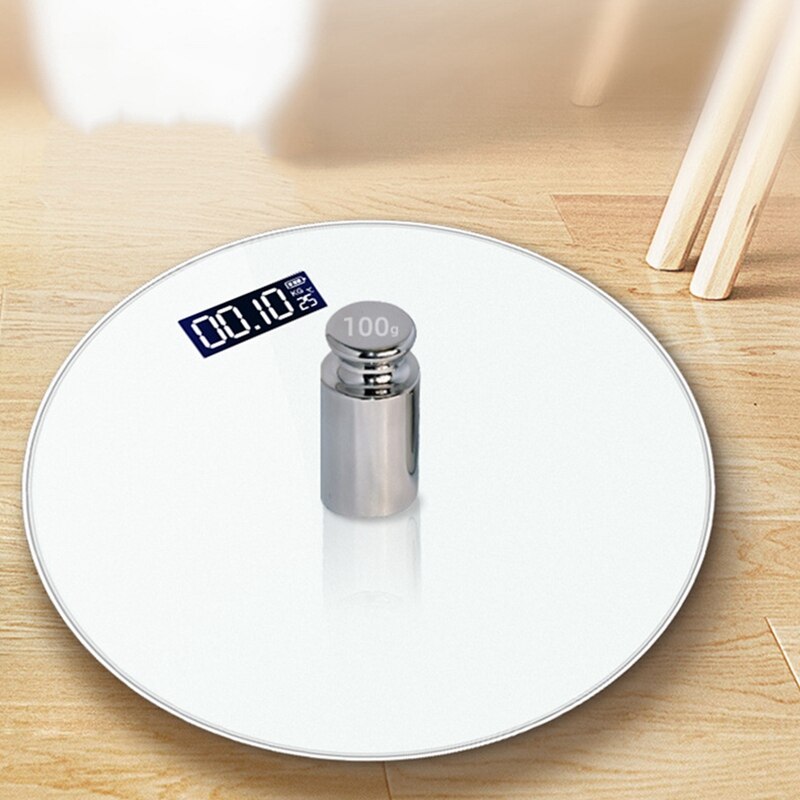 Bathroom Body Scale Weight Scales Round Toughened Gl Digital Weighing Scales Electronic ​Scales ​Bath Scale
