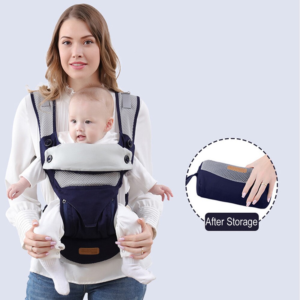 Opvouwbare Baby Carrier Ergonomische Babydrager Wrap 0-36 Maand Zuigeling Kangroo Rugzak