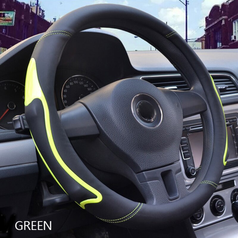 Auto Stuurhoes 36/38/40 cm wit rood groen Micro Fiber Lederen Antislip Comfortabele auto-interieur bescherming accessoires