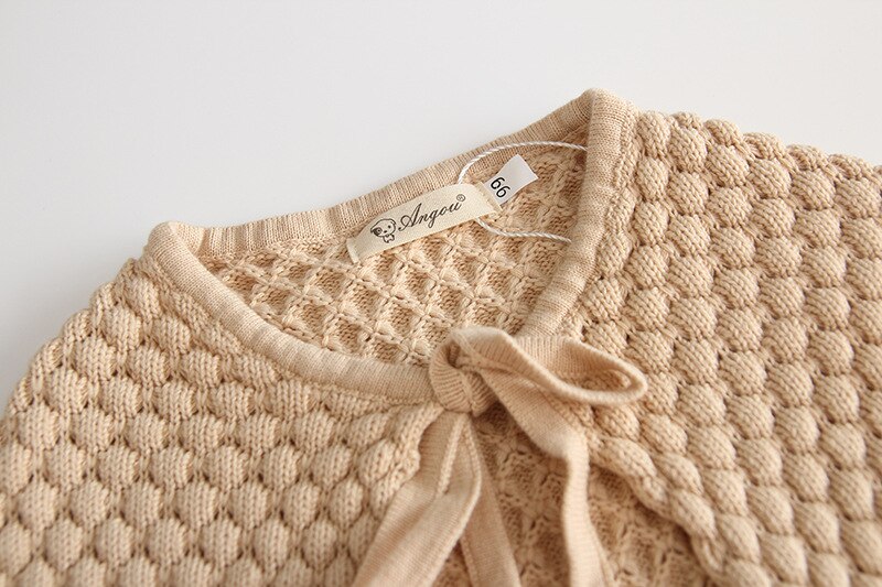 Cape en tricot pour bébé, vêtement d&#39;extérieur, manteau mignon pour bébé, pull pour petite fille, hauts kaki, 6M-3T